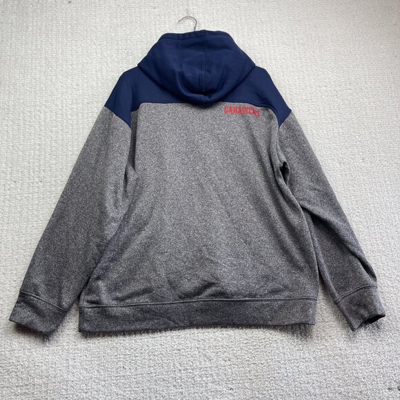 Y2K Montreal Canadiens NHL Hoodie Hockey Men L Activewear Sports Grey / Blue - Picture 10 of 14